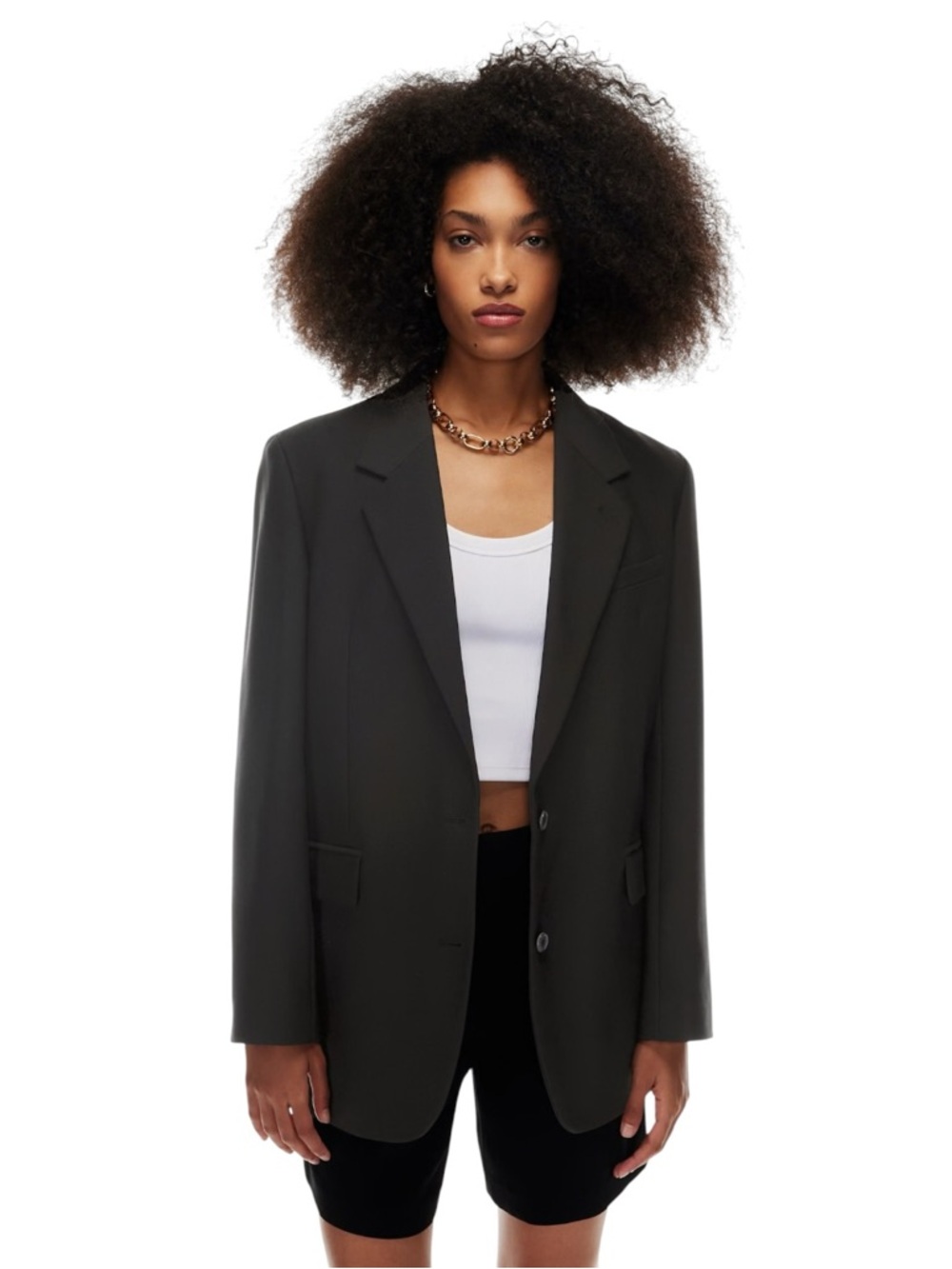 Aritzia Babaton Atelier New Agency Blazer Jacket Size Small Oversized Black NWT - Picture 2 of 16